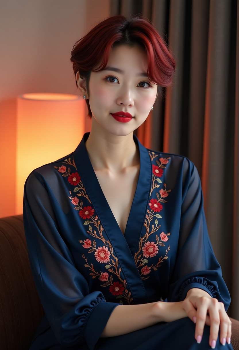 清瘦少女柔韧拉伸
